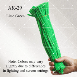 AK-29 Lime Green Pipe Cleaners Chenille Stems Fuzzy Stick Twisting Stick DIY Art Craft Supplies Bending Wires for Kids School Education Adults Floral Arrangement