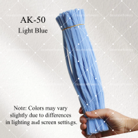AK-50 Light Blue Pipe Cleaners Chenille Stems Fuzzy Stick Twisting Stick DIY Art Craft Supplies Bending Wires for Kids School Education Adults Floral Arrangement