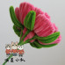 6 PCS * Handmade Pipe Cleaner Peony Flower Green Leaves Artificial Simulation Flower Indoor Home Desktop Party Wedding Decor