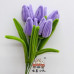 20 PCS * Handmade Pipe Cleaner Tulip Flower Bud Green Leaves Artificial Simulation Flower Indoor Home Desktop Party Wedding Decor
