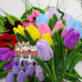 150 PCS * Pipe Cleaner Chenille Stems Handmade Tulip Flower Making Kit DIY Art Flower Bouquet Craft Set Hot Glue Sticks Tape
