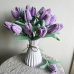 Exactly Same Craft Kits As Tiktok Live Streaming Fuzzy Pipe Cleaner Chenille Stems DIY Craft Supplies For Purple Tulip Green Leaves