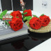 20 PCS * Handmade Pipe Cleaner Rose Flower Green Leaves Artificial Simulation Flower Indoor Home Desktop Party Wedding Decor