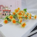 30 PCS * Handmade Pipe Cleaner 5 Daisy Flowers Green Leaf Artificial Simulation Flower Indoor Home Desktop Party Wedding Decor