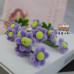 30 PCS * Handmade Pipe Cleaner 5 Daisy Flowers Green Leaf Artificial Simulation Flower Indoor Home Desktop Party Wedding Decor