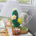 2 PCS * Handmade Pipe Cleaner Green Cactus with Flowers Potted Plant Artificial Simulation Flowers Indoor Home Desktop Party Wedding Decor