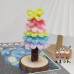 2 PCS * Handmade Pipe Cleaner Multi-color Mini Christmas Tree Artificial Simulation Indoor Home Desktop Party Christmas Decor
