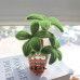 2PCS  * Handmade Pipe Cleaner Green Money Tree Potted Plant Artificial Simulation Indoor Home Desktop Party Wedding Decor