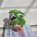 2PCS  * Handmade Pipe Cleaner Green Money Tree Potted Plant Artificial Simulation Indoor Home Desktop Party Wedding Decor