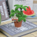 2PCS  * Handmade Pipe Cleaner Green Money Tree Potted Plant Artificial Simulation Indoor Home Desktop Party Wedding Decor