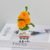 4PCS * Handmade Pipe Cleaner 5 Persimmons &amp; Green Leaves Potted Plant Artificial Simulation Flowers Indoor Home Desktop Party Wedding Decor