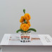 4PCS * Handmade Pipe Cleaner 5 Persimmons &amp; Green Leaves Potted Plant Artificial Simulation Flowers Indoor Home Desktop Party Wedding Decor