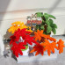 4 PCS * Handmade Pipe Cleaner Maple Leaves Potted Plant Artificial Simulation Indoor Home Desktop Party Wedding Decor
