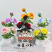 24 PCS * Pipe Cleaner Chenille Stems Handmade Rose Flowers Potted Plant Making Kit DIY Art Flower Bouquet Craft Set