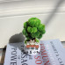 4 PCS * Handmade Pipe Cleaner Green Money Tree Artificial Simulation Flowers Indoor Home Desktop Party Wedding Decor