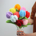10 PCS * Handmade Pipe Cleaner Fat Tulip Flower Green Leaves Artificial Simulation Flower Indoor Home Desktop Party Wedding Decor