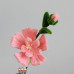 5 PCS * Handmade Pipe Cleaner Camellia Flower Green Leaves Artificial Simulation Flower Indoor Home Desktop Party Wedding Decor