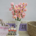 20 PCS * Handmade Pipe Cleaner Pink Lily of the Valley Artificial Simulation Flower Indoor Home Desktop Party Wedding Decor