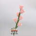 20 PCS * Handmade Pipe Cleaner Pink Lily of the Valley Artificial Simulation Flower Indoor Home Desktop Party Wedding Decor