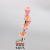 20 PCS * Handmade Pipe Cleaner Pink Lily of the Valley Artificial Simulation Flower Indoor Home Desktop Party Wedding Decor