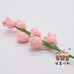 20 PCS * Handmade Pipe Cleaner Pink Lily of the Valley Artificial Simulation Flower Indoor Home Desktop Party Wedding Decor
