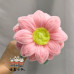 8 PCS * Handmade Pipe Cleaner 12 cm Sunflower Green Leaves Artificial Simulation Flower Indoor Home Desktop Party Wedding Decor
