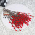 30 PCS * Handmade Pipe Cleaner Holly Fruit Artificial Simulation Flower Indoor Home Desktop Party Wedding Decor