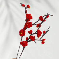 10 PCS * Handmade Pipe Cleaner Red Plum Blossom Artificial Simulation Flower Indoor Home Desktop Party Wedding Decor 10 PCS * Handmade Pipe Cleaner Red Plum Blossom Artificial Simulation Flower Indoor Home Desktop Party Wedding Decor