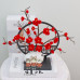 100 PCS * Pipe Cleaner Chenille Stems Red Plum Blossom Making Kit DIY Art Flower Bouquet Craft Set