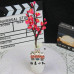 10 PCS * Handmade Pipe Cleaner Plum Blossom Artificial Simulation Flower Indoor Home Desktop Party Wedding Decor