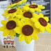 90 PCS * Pipe Cleaner Chenille Stems Handmade Sunflower Making Kit DIY Art Flower Bouquet Craft Set Hot Glue Sticks Tape