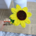 20 PCS * Handmade Pipe Cleaner Yolk Sunflower Green Leaves Artificial Simulation Flower Indoor Home Desktop Party Wedding Decor