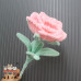 2 PCS * Handmade Pipe Cleaner Rose Flower Green Leaves Artificial Simulation Flower Indoor Home Desktop Party Wedding Decor