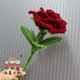 2 PCS * Handmade Pipe Cleaner Rose Flower Green Leaves Artificial Simulation Flower Indoor Home Desktop Party Wedding Decor