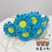 20 PCS * Handmade Pipe Cleaner Sunflower Green Leaves Artificial Simulation Flower Indoor Home Desktop Party Wedding Decor