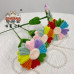 20 PCS * Handmade Pipe Cleaner Multicolor Sunflower Green Leaves Artificial Simulation Flower Indoor Home Desktop Party Wedding Decor