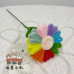 20 PCS * Handmade Pipe Cleaner Multicolor Sunflower Green Leaves Artificial Simulation Flower Indoor Home Desktop Party Wedding Decor