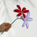 12 PCS * Handmade Pipe Cleaner Bicolor Lily Flower Artificial Simulation Flower Indoor Home Desktop Party Wedding Decor