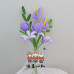 12 PCS * Handmade Pipe Cleaner Bicolor Lily Flower Artificial Simulation Flower Indoor Home Desktop Party Wedding Decor