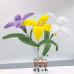 150 PCS * Pipe Cleaner Chenille Stems Handmade 4 Petals Lily Flower Making Kit DIY Art Flower Bouquet Craft Set Hot Glue Sticks Tape