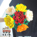 130 PCS * Pipe Cleaner Chenille Stems Handmade Peony Flower Making Kit DIY Art Flower Bouquet Craft Set Hot Glue Sticks Tape