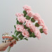 15 PCS  * Handmade Pipe Cleaner Carnation Flower Green Leaves Artificial Simulation Flower Indoor Home Desktop Party Wedding Decor