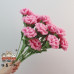 15 PCS  * Handmade Pipe Cleaner Carnation Flower Green Leaves Artificial Simulation Flower Indoor Home Desktop Party Wedding Decor