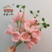 20 PCS * Handmade Pipe Cleaner Butterfly Orchid Flower Green Leaves Artificial Simulation Flower Indoor Home Desktop Party Wedding Decor