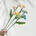 30 PCS * Handmade Pipe Cleaner Daisy Flower Green Leaves Artificial Simulation Flower Indoor Home Desktop Party Wedding Decor