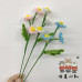 30 PCS * Handmade Pipe Cleaner Daisy Flower Green Leaves Artificial Simulation Flower Indoor Home Desktop Party Wedding Decor