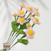 30 PCS * Handmade Pipe Cleaner Daisy Flower Green Leaves Artificial Simulation Flower Indoor Home Desktop Party Wedding Decor