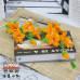 30 PCS * Handmade Pipe Cleaner Chenille Stems Trumpet Creeper Flower Green Leaves Artificial Simulation Flower Indoor Home Desktop Party Wedding Decor