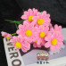 20PCS * Handmade Pipe Cleaner Daisy Green Leaves Artificial Simulation Flower Indoor Home Desktop Party Wedding Decor
