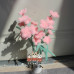 20 PCS * Handmade Pipe Cleaner Daisy Green Leaves Artificial Simulation Flower Indoor Home Desktop Party Wedding Decor